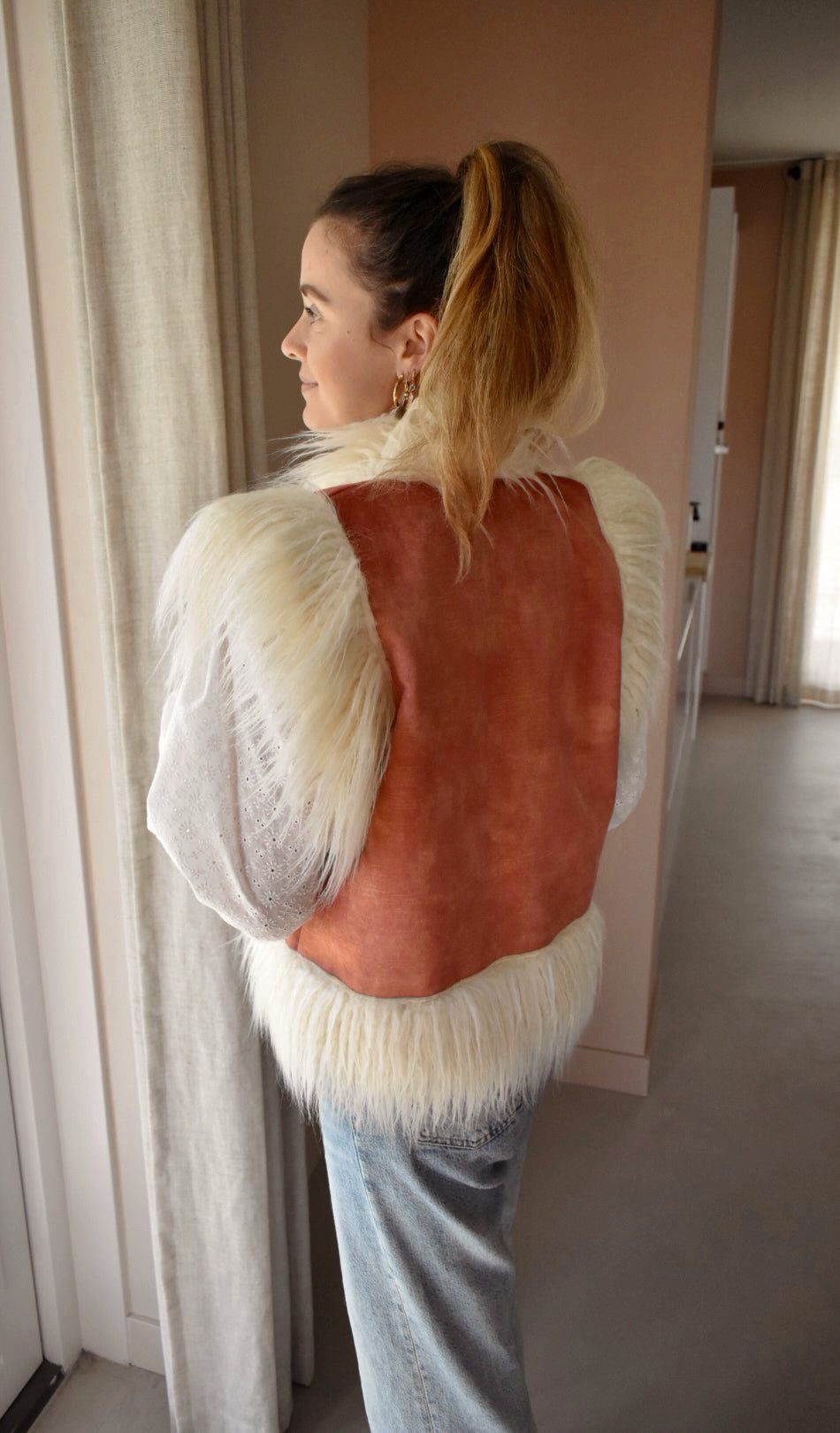 Fluffy Blossom Gilet