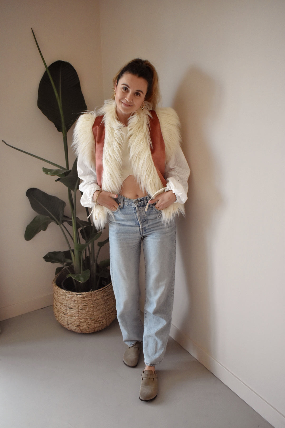 Fluffy Blossom Gilet