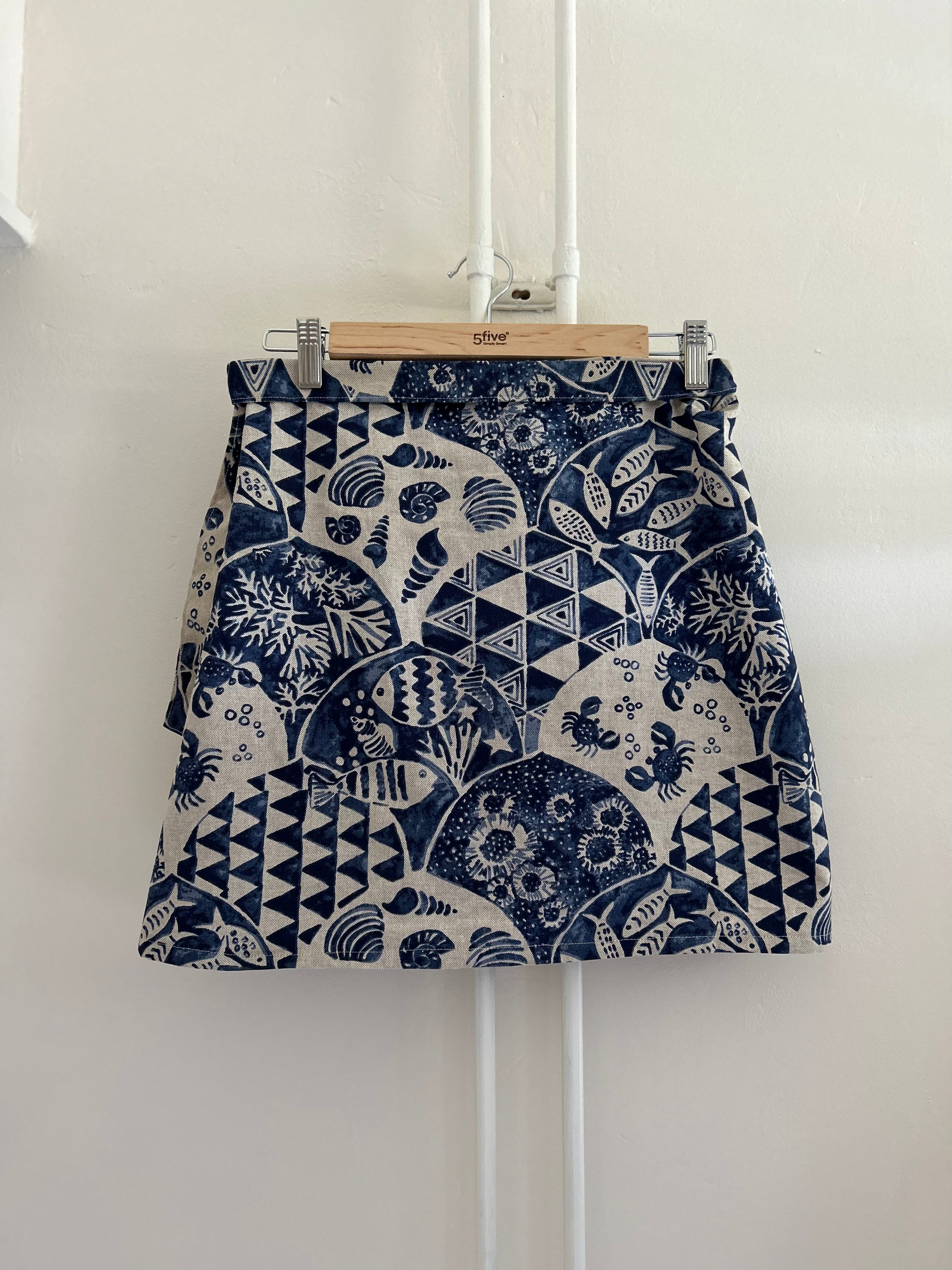 Indigo Wrap skirt – Atelier Laleo